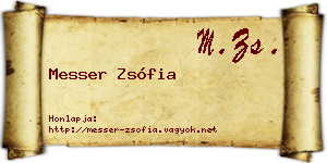 Messer Zsófia névjegykártya