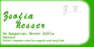 zsofia messer business card